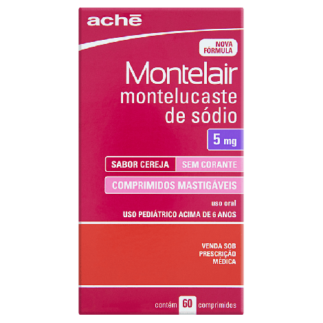 Montelair 5mg 60 comprimidos mastigáveis